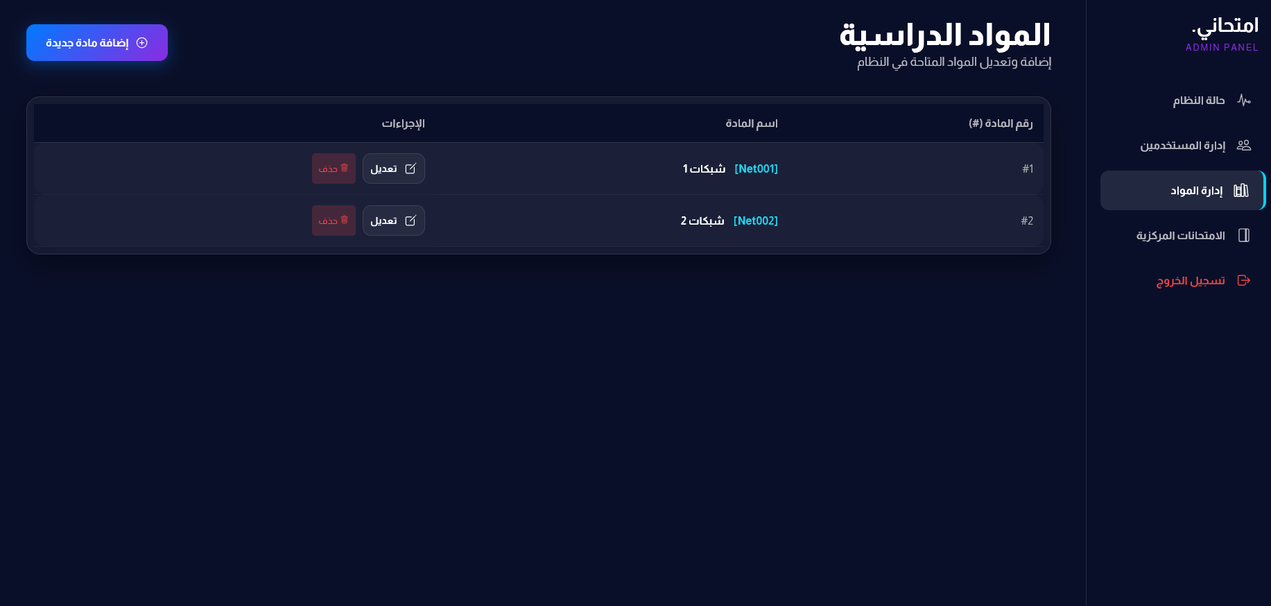Exam System Screen 4